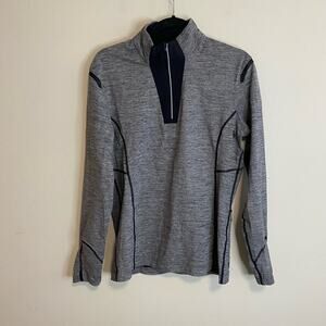 Lululemon Men's Pullover Jacket Running Half Zip Grey Black Athleisure Workout